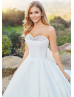 Beaded Sweetheart Neck Strapless Silky Shantung Wedding Dress